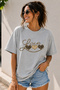 Love Text Printed Crew Neck Casual Unisex Oversize T-Shirt - Heart Themed Cotton T-Shirt