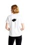 Women's Minimalist Floral Print Short Sleeve T-Shirt Geometric Line Art Pattern Relaxed Fit Casual