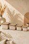 Set of 4 Rectangular Storage Containers Beige |   2.2L 1.4L 0.80L 0.40L |   Freezer Compatible - 2