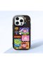 Black Silicone Case Compatible with iPhone 16 Pro with Shock-Absorbing Camera Protections