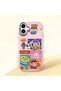 Pink Silicone Case with Shock-Absorbing Camera Protections Compatible with iPhone 16 Plus