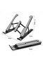 Adjustable Folding Laptop Stand, Portable Foldable Notebook Holder Ergonomic Desktop Riser for Office Home Use - 6