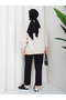 Rubber Detailed Front Patched Hijab Jacket Rc3137 - 3