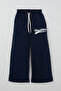 Girl's Trouser Suit Brooklyn Letter Printed Lace-Up 8-14 Years, Navy Blue - 3