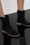 Mellow Women's Suede Low Heeled Summer Boots, Perforated Summer Women's Booties