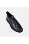 Men's Black Rubber Laced Classic Casual Leather Shoes - 7