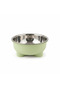 Plastic & Stainless Steel Pet Feeding Bowl – 15 cm - Pink / Sage Green / Lavender - 4
