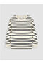 Anthracite Crew Neck Striped Boys' T-Shirt - 6