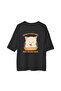 Men's Oversize Printed T-Shirt Cat Pattern Funny Text Detailed Relaxed Fit Casual Wear Modern Stylish - 2