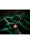 Women's Gold Color Daisy Figured Stick and Ball Detailed Adjustable Dangle Y Lariat Thin Chain Necklace - 5