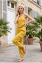 Women's Muslin Crop Tank Top and Cargo Pocket Shalwar Pants Two-Piece Set 100% Cotton - 4