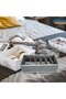 6-compartment gray sock storage box - 3