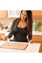 Silicone kneading mat, non-stick, suitable for macarons and pizzas, reddish-brown. - 5