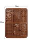 Silicone chocolate molds, 6 shapes, high temperature resistant, non-stick, chocolate color. - 2