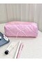 Pink Striped Quilted Pen Holder – Multi-Purpose Fabric Pencil Case and Organizer Bag (24X7X7 cm) - 3