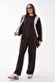 Women's Shawl Look Detailed Sweat Pants Modal Set 265193 - - 4