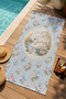 Pink Clad Teddy Bear Plaid Patterned 70X150 Beach Towel - Digital Printed Fade-Resistant Bath Towel - 3
