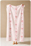 Romantic Pink Mini Ribbon Striped Patterned 70X150 Beach Towel - Digital Printed Bath Towel - 4