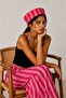 Betty Bands Women's Pink Red Striped Sailor Hat Summer Trend Hat - 3
