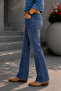 Premium Series: Men's Retro Flare Bootcut Jeans - Wide Leg Stonewashed Denim Pants C370-A.Blue - 4