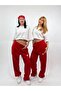 Star Embroidered All Seasons Wearable Adjustable Leg Loose Sweatpants - 3