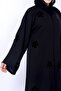 * Black Velvet Floral Patchwork Embroidered Abaya