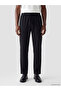 Xside Black Loose Fit Linen Look Men's Trousers - 2