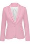 Women's Long Sleeve Formal Notch Lapel Button Down Blazer Pockets Jacket
