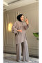 6072 - Stylish Comfortable Ribbed Ripo Soft Fabric Casual Women's Set - 4