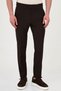 Straight Super Slim Fit Belted Buckle Men's Trousers Dark Brown - 38138.23Y - 4