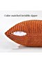Rust Lumbar Decorative Throw Pillow Covers 12x20 Inch for Couch Bed Sofa, Rustic Farmhous - 3