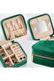ZPROW Plush Velvet Travel Jewelry Case, Organizer, Box, Small Case for Women, Earring Organizer with - 3
