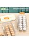 Refrigerator Organizer with Lids, Stackable Fruit Storage Containers, Vegetable Strainers Box - 3