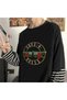 Mi̇ngalondon Guns N' Roses Printed Fake Sleeves Unisex Black T-Shirt