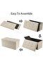 Ottoman Storage Stool,Foldable Storage Ottoman Box,Padded Seat for Dorm Living Room,Versatile - 5