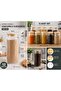 12 Vacuum 1400 ml Glass Jars with Bamboo Lids
