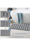 AWW Foldable Stone Bath Mat, Diatomaceous, 23.6"x15.5", Grey | Quick-dry surface, super absorbent, e - 2