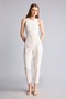 Crop Carrot Fit Zippered High Waist Basic Narrow Leg Classic Fabric Trousers - Stone - 2