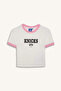 H9406Axer105 Ecru Nba New York Knicks Licensed Slim Fit Crew Neck Athlete Ribbed Short Sleeve - 6