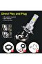 H7 LED Headlight Bulbs 6000K Cool White, Plug and Play Low Beam High Beam Fog Light, Canbus E - 4