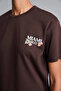 G9465Axbn338 Brown 100% Cotton Nba Miami Heat Licensed Oversized Printed Short Sleeve Brown - 5