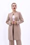 Zero Collar Plain Long Jacket-Stone - 6