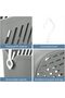 Plastic Hanging Shower Caddy Basket, Grey Portable Shower Organizer with Hooks, Space-Saving - 3