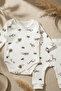 Safari Roar Patterned Baby Set - 100% Cotton Camisole Ribbed Long Sleeve Bodysuit and Pants Set - 4