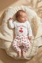 Berry Sweet Baby Girl 100% Cotton Cherry Patterned Long Sleeve Bodysuit and Leggings Set - Natural Softness