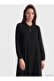 Esvab • Modern & Distinctive Stand Collar Ruffled Flared Dress - 2