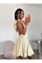 Godeli Backless Mini Dress - Yellow - 3