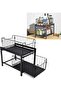 SIXRUN 2 Tier Under Sink Organizer, Iron Countertop Storage Shelf with Pull Out Drawers for Kitchen - 4