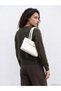 Lcw Accessories White Leather Look Women's Shoulder Bag with Buckle Detail