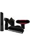 Home cleaning accessory kit, 5 pieces, for Philips vacuum cleaners, includes brush heads and a flexible crevice nozzle.